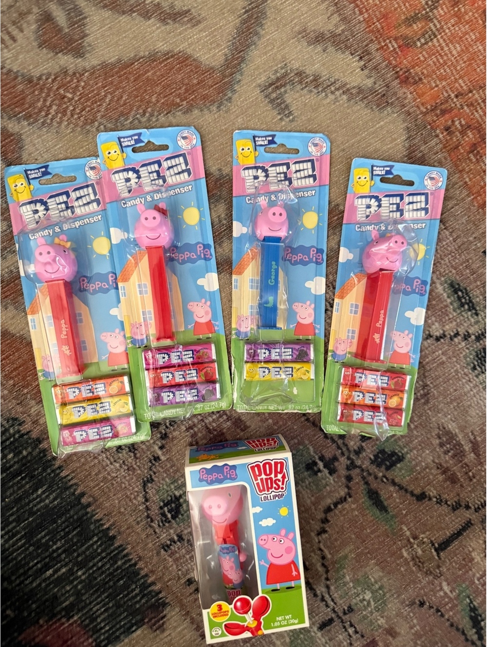 PEZ lot of Peppa pig 5 items included Pop It’s
